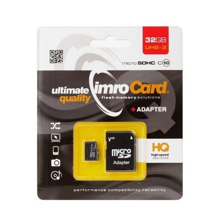 IMRO KARTA PAMIĘCI MICROSD 32GB DO TELEFONÓW TABLETÓW SZYBKA I DUŻA PAMIĘĆ