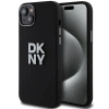 DKNY CASE HARDCASE LIQUID SILICONE DO IPHONE 15 14 13 Z METALOWYM LOGO
