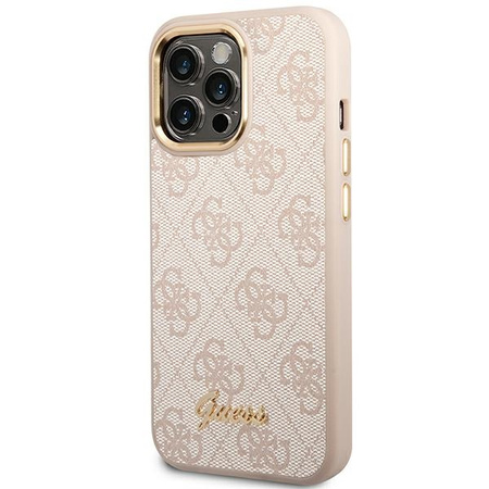 GUESS ETUI DO IPHONE 14 PRO 6,1 HARD CASE Z LOGO VINTAGE GOLD ELEGANCKIE 4G
