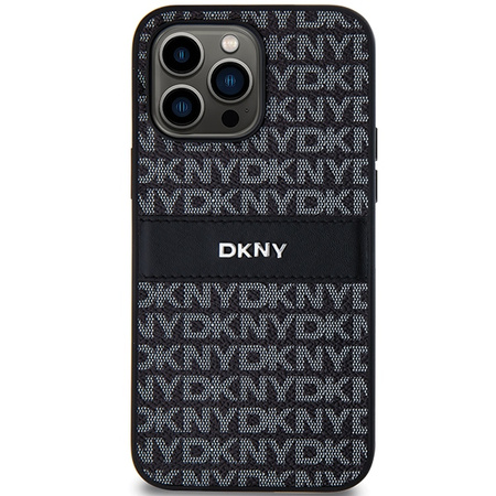 DKNY ETUI HARDCASE LEATHER MONO STRIPE METAL LOGO DO IPHONE 14 PRO MAX 6.7