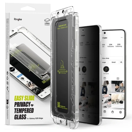 RINGKE SZKŁO PRYWATYZUJĄCE EASY SLIDE 2-PACK DO SAMSUNG GALAXY S25 EDGE