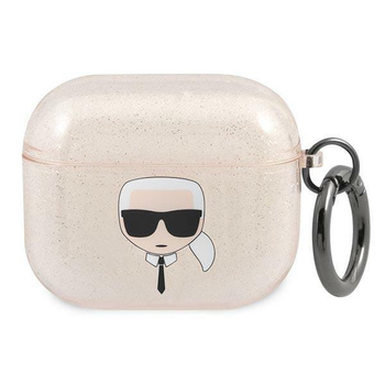 Karl Lagerfeld KLA3UKHGD AirPods 3 cover złoty/gold Glitter Karl`s Head