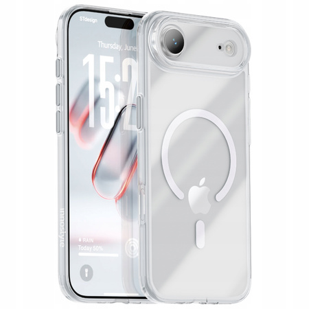 INNOSTYLE ETUI MAGNETYCZNE CASE WZMOCNIONE DO MAGSAFE IPHONE 17 AIR SREBNE