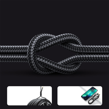 Joyroom kabel USB - USB Typ C do ładowania / transmisji danych 3A 1,2m niebieski (S-UC027A12)