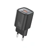 FONENG ładowarka sieciowa EU71 PD 30W 1xUSB-C + 1xUSB QC3.0 Czarny