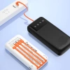 Dudao K6Pro uniwersalny powerbank 10000mAh z kablem USB, USB Typ C, Lightning czarny (K6Pro-black)