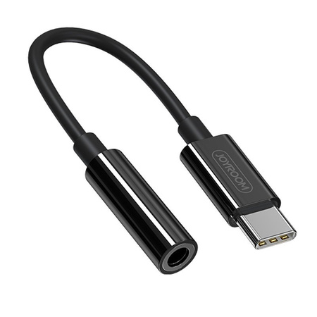 Joyroom adapter przejściówka słuchawek 3,5 mm mini jack (żeński) - USB Typ C (męski)  czarny (SH-C1)