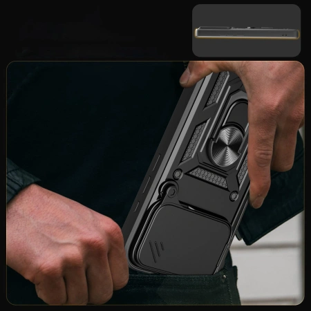 HURTEL ETUI HYBRID ARMOR CAMSHIELD DO IPHONE 17 PRO PANCERNE Z OSŁONĄ