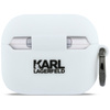 Etui Karl Lagerfeld Silicone Karl Head 3D do AirPods Pro 3 biały