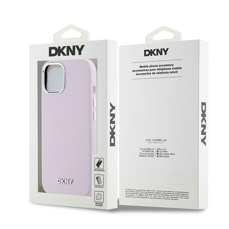 DKNY ETUI HARDCASE DO IPHONE 15 14 13 DO MAGSAFE LIQUID SILICONE LOGO METAL