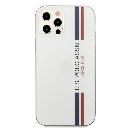 Etui U.S. Polo Assn. Tricolor Collection na iPhone 12 Pro Max - białe