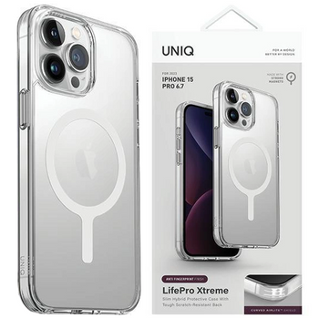 Etui UNIQ LifePro Xtreme Magclick Charging do iPhone 15 Pro Max - przezroczyste