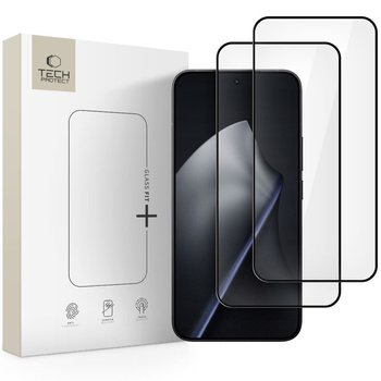 SZKŁO HARTOWANE TECH-PROTECT GLASS FIT+ 2-PACK XIAOMI 15T / 15T PRO BLACK