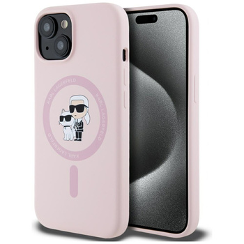 KARL LAGERFELD ETUI SILICONE KARL&CHOUPETTE DO IPHONE 15 DO MAGSAFE