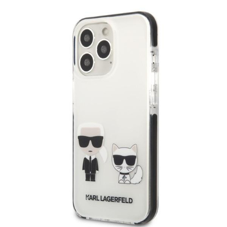 Etui Karl Lagerfeld KLHCP13LTPEKCW na iPhone 13 Pro / 13 hardcase - białe Karl&Choupette