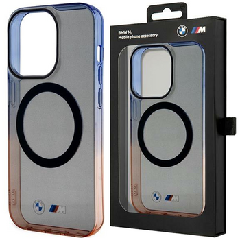 Etui BMW BMHMP14XHTGE na iPhone 14 Pro Max 6.7" - szare hardcase Gradient Bumper MagSafe