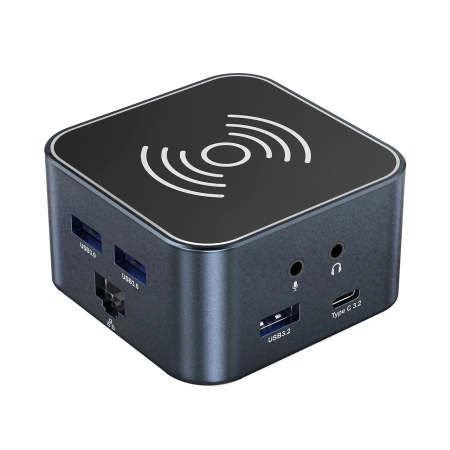 WOZINSKY HUB USB-C 12W 1 Z FUNKCJĄ ŁADOWANIA BEZPRZEWODOWEGO DO LAPTOPA