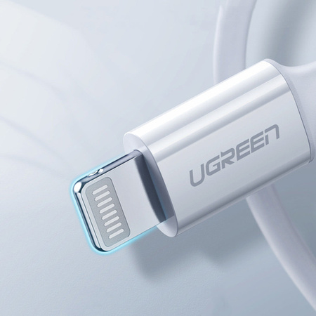 Ugreen kabel przewód MFi USB Typ C - Lightning 3A 0.5 m biały (US171)