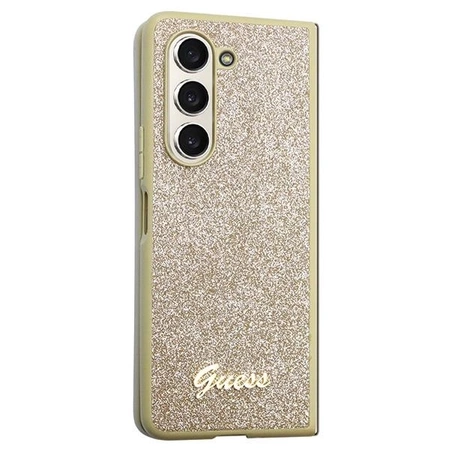 Etui Guess Glitter Script na Samsung Galaxy Z Fold 5 - złote