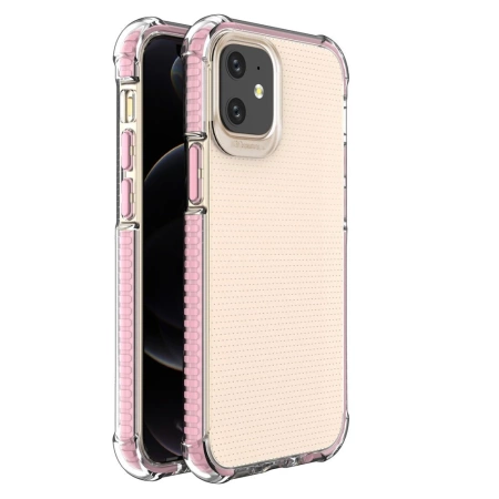 HURTEL SPRING ARMOR POKROWIEC PANCERNY DO IPHONE 12 MINI ŻELOWY Z RAMKĄ