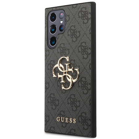 GUESS CASE HARDCASE DO SAMSUNG S23 ULTRA S918 SZARY Z LOGO METALOWYM