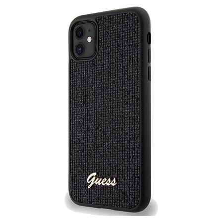 Etui Guess Disco Metal Script na iPhone 11 / Xr - czarne