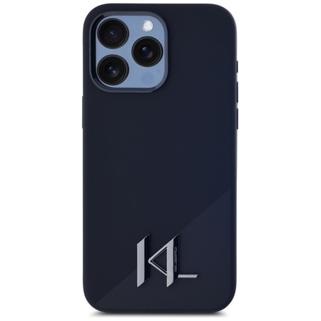 KARL LAGERFELD ETUI DO IPHONE 15 PRO SILICONE SHADOW METAL INITIAL MAGNETIC