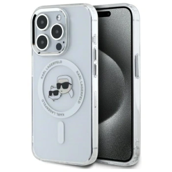 KARL LAGERFELD ETUI HARDCASE DO IPHONE 15 PRO 6.1 DO MAGSAFE Z METALOWYM