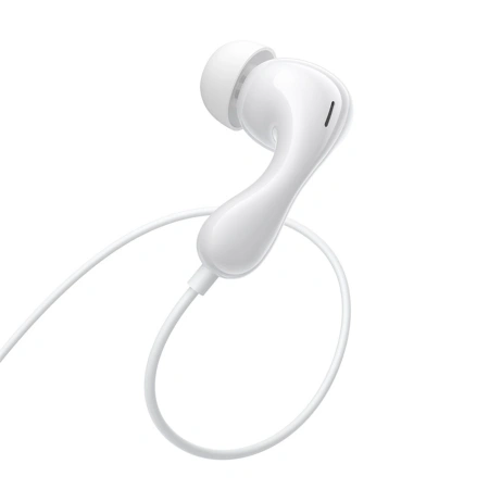 Słuchawki Baseus Encok CZ20 dokanałowe przewodowe USB-C - białe
