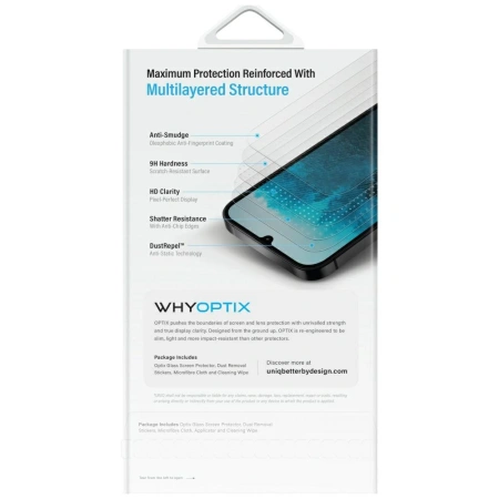 UNIQ SZKŁO HARTOWANE OPTIX CLEAR DO SAMSUNG GALAXY Z FLIP 7