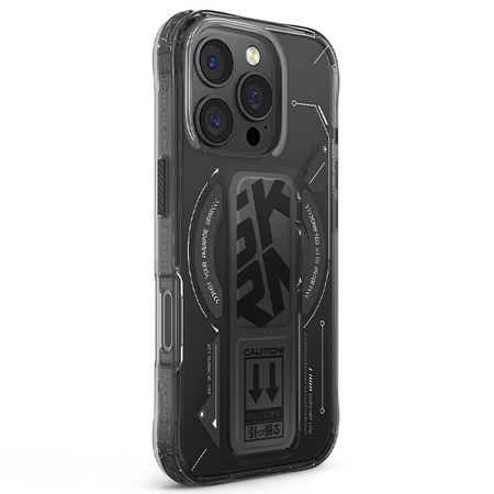Skinarma etui Helio iPhone 16 Pro 6.3 Magnetic Charging + Grip Stand czarny/black