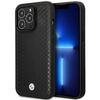 Etui BMW BMHMP14X22RFGK na iPhone 14 Pro Max - czarne Leather Diamond Pattern MagSafe