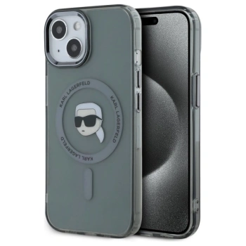 KARL LAGERFELD ETUI DO IPHONE 15 6.1 HARDCASE IML METAL KARL HEAD
