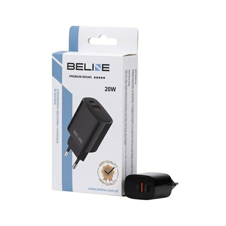 ŁADOWARKA SIECIOWA BELINE 1X USB-C 1X USB 20W DO TELEFONÓW SZYBKA PD QC 3.0