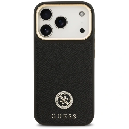 GUESS ETUI GRAINED STRASS LOGO DO IPHONE 17 PRO MAGSAFE Z LUKSUSOWYM