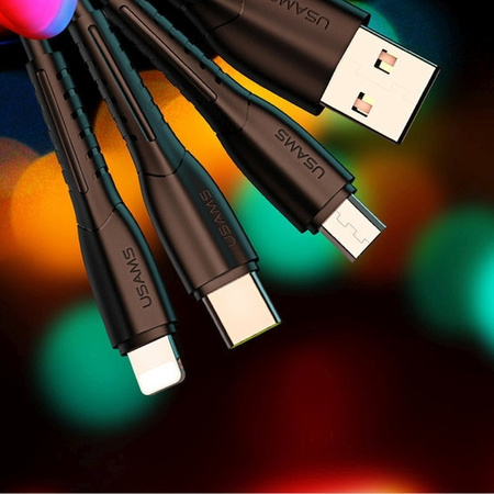 USAMS ŁADOWARKA SAMOCHODOWA 2XUSB C13 2,1A DO TELEFONÓW 3W1 USB-C DO