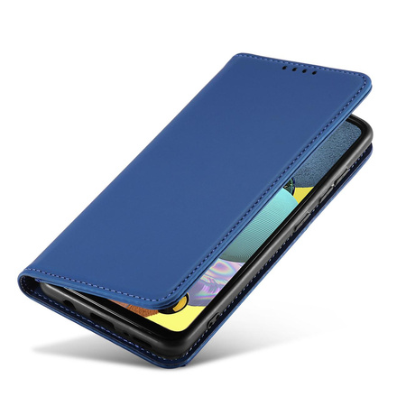 Magnet Card Case etui do Xiaomi Redmi Note 11 Pro pokrowiec portfel na karty kartę podstawka niebieski