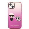 Karl Lagerfeld KLHCP14MTGKCP iPhone 14 Plus 6,7" hardcase różowy/pink Gradient Ikonik Karl & Choupette