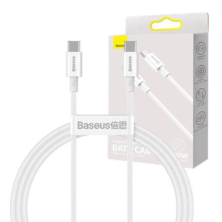 BASEUS KABEL PRZEJŚCIÓWKA USB-C DO USB-C 100W PD DO TELEFONÓW I LAPTOPÓW 1M