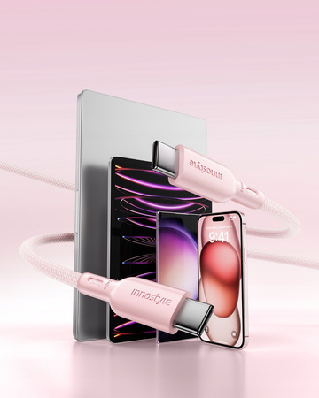 INNOSTYLE KABEL USB-C SZYBKIE ŁADOWANIE DO IPHONE SAMSUNG KEVLAR 240W 2M