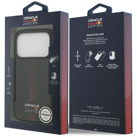 Etui Red Bull Kevlar Powerbar MagSafe do iPhone 17 Pro czarny