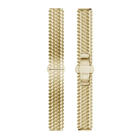 BELINE PASEK DO ZEGARKÓW 20MM METAL HONEYCOMB ZŁOTY DO ZEGARKÓW UNIWERSALNY