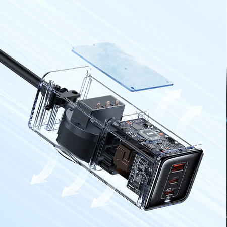 MCDODO ŁADOWARKA SIECIOWA LISTWA ZASILAJĄCA GAN TYP C 4X USB-C USB AC 70W