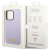 Etui Guess Silicone Logo Plate MagSafe GUHMP14LSBPLU na iPhone 14 Pro - fioletowe