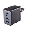 Joyroom ładowarka GaN 67W 4 porty (2x USB, 2x USB C) czarna (TCG02) + kabel USB C – USB C 100W 1.2m