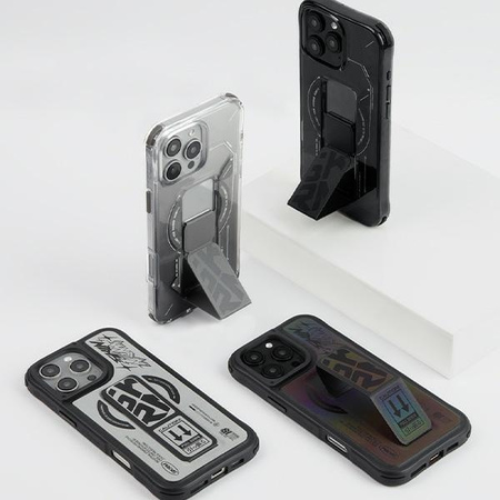Skinarma etui Helio iPhone 16 Pro 6.3 Magnetic Charging + Grip Stand czarny/black