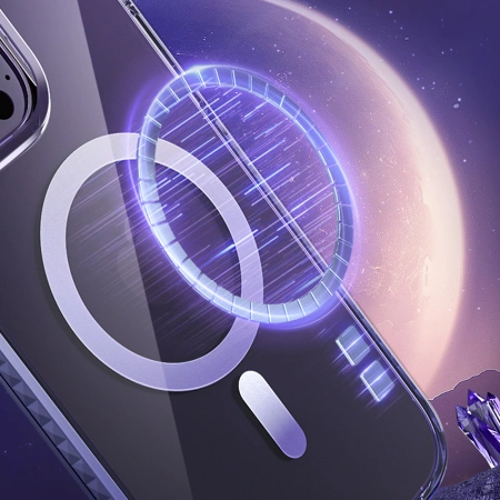 KINGXBAR ETUI DO IPHONE 14 PRO DO MAGSAFE PQY ICE CRYSTAL MAGNETYCZNE SZARE