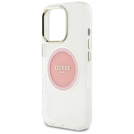 GUESS ETUI POKROWIEC MAGNETYCZNY DO MAGSAFE IPHONE 16 PRO LOGO METALOWE