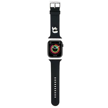 Pasek Karl Lagerfeld 3D Rubber Karl Head na Apple Watch 38/40/41mm - czarny