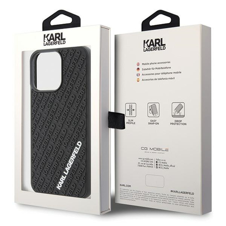 KARL LAGERFELD ETUI POKROWIEC DO IPHONE 15 PRO MAX 6.7 3D RUBBER MULTI LOGO